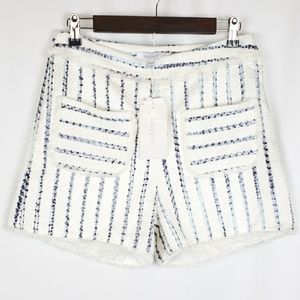 3 for $25 Lucy Paris Striped Tweed Fringe Shorts